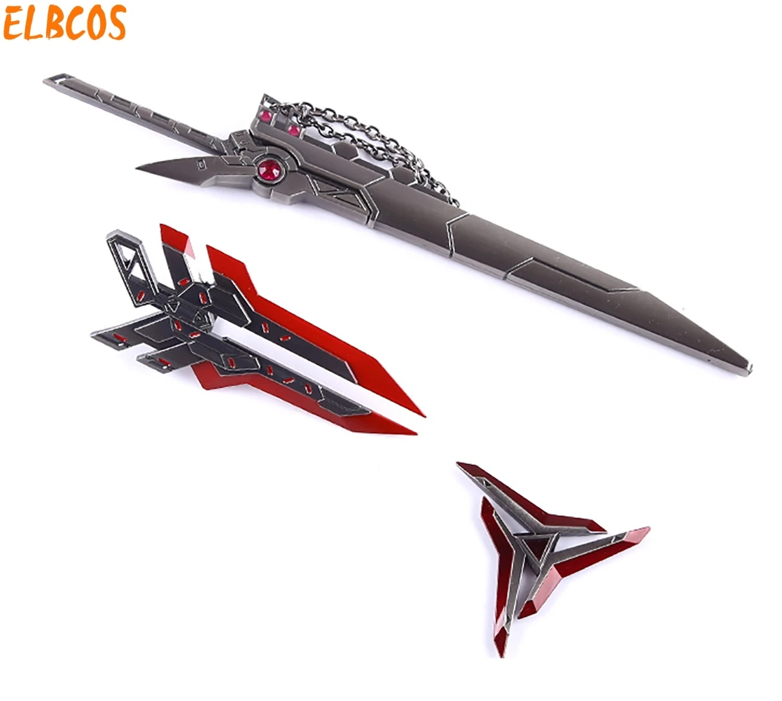 

project Grand Duelist Fiora sword master of shadow zed Ring model and darts 3pcs/set