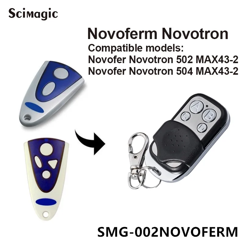 NOVOFERM NOVOTRON 502 MAX43-2, 504 MAX43-4 replacement remote control 433,92mhz Rolling code Remote transmitter NOVOFERM NOVOTRON 502 MAX43-2, 504 MAX43-4 replacement remote control 433,92mhz Rolling code Remote transmitter