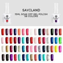 Saviland 15 мл; Гель-лак для ногтей полигель-лак строитель стойкий гель для ногтей маникюр 58 цветов верхнее покрытие базовый праймер лак для ногтей