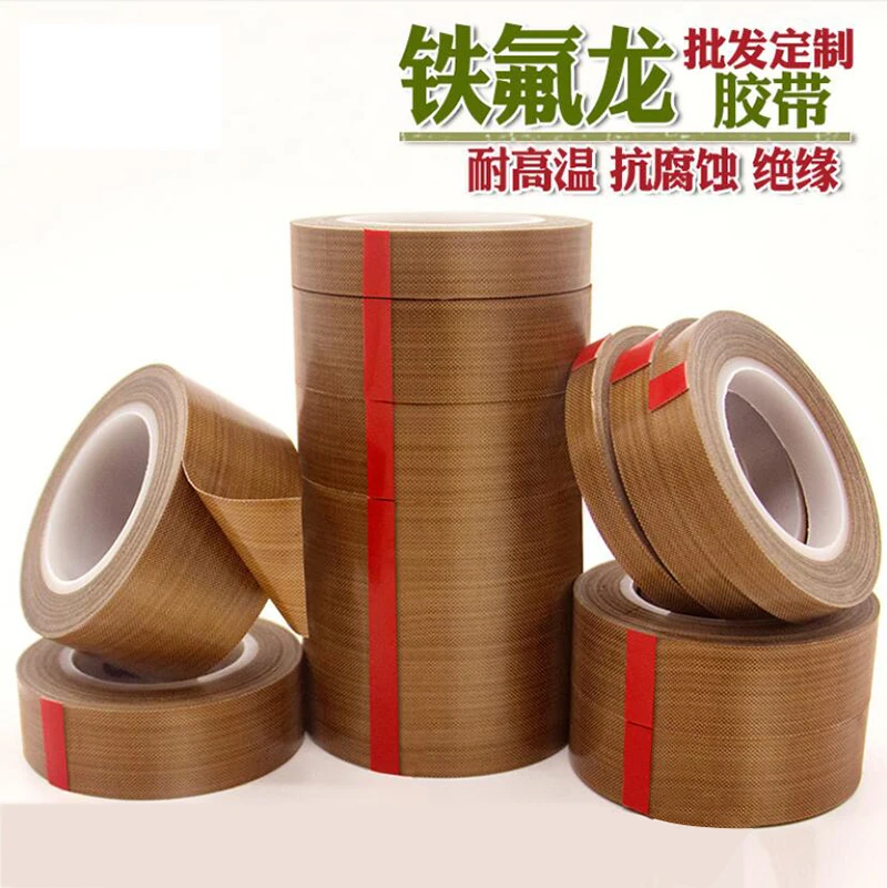 

PTFE Teflon Tape 10M Long High Temperature Heat-Resistant Adhesive Tape 5mm to 200mm Wide Custom Made Available