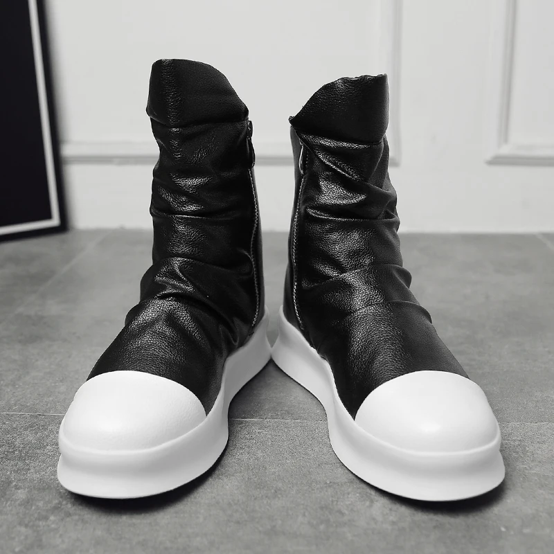 Hip Hop Motorcycle Style Slip-On Boots 6 Hip Hop Motorcycle Style Slip-On Boots 6
