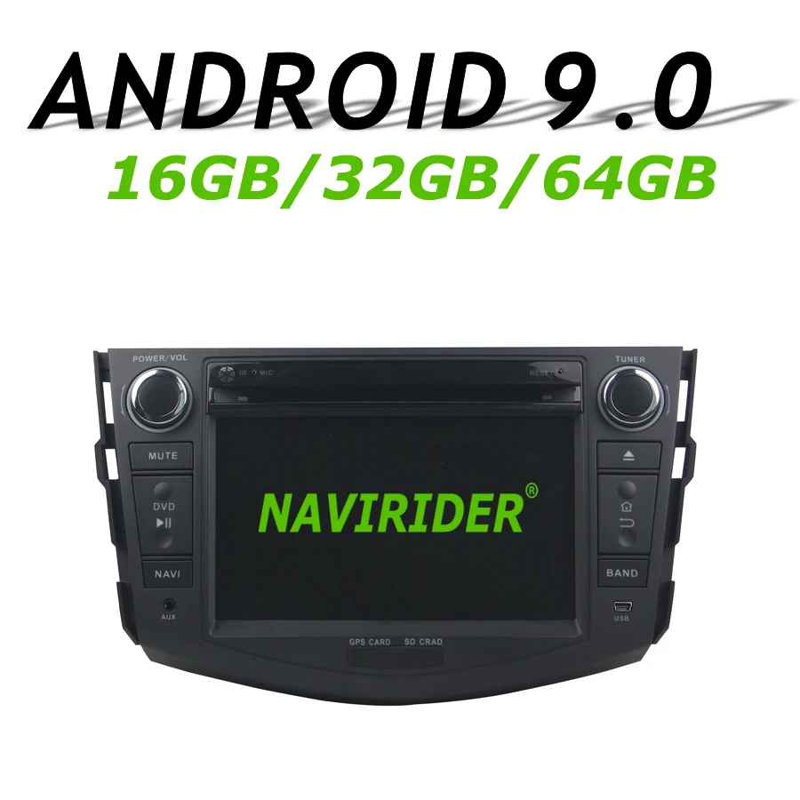 Navirider GPS navigation For TOYOTA RAV4 2006-2012 DVD stereo headunit Car android 9.0 8core 64gb rom radio bluetooth player