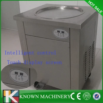 

With defrost by pedal plate 110v/220v single pan fried ice cream roll machine