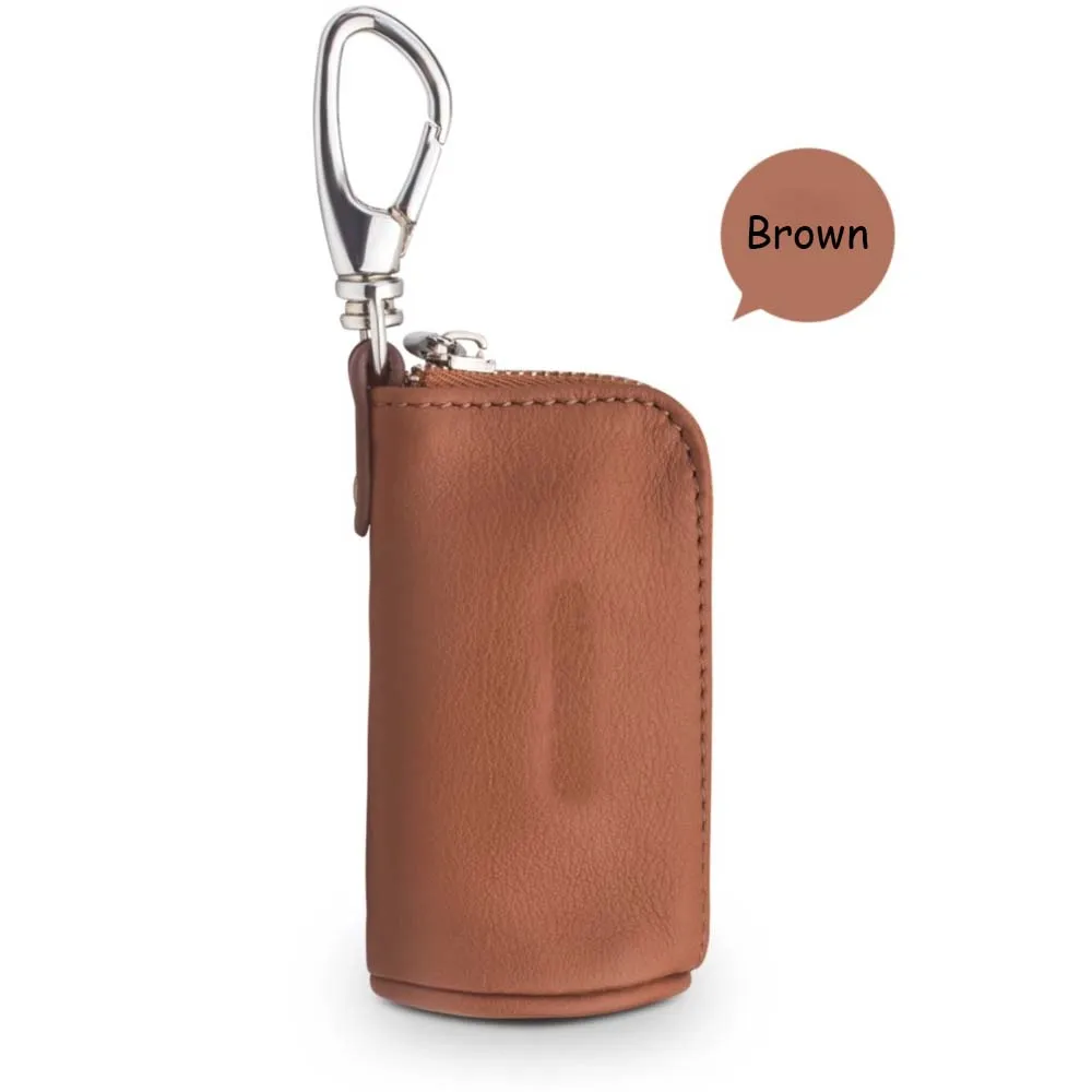 JINSERTA из натуральной кожи для Apple Airpods наушники защитный чехол беспроводной Обложка простая загрузка ключи от машины и монет кожа сумка - Цвет: brown
