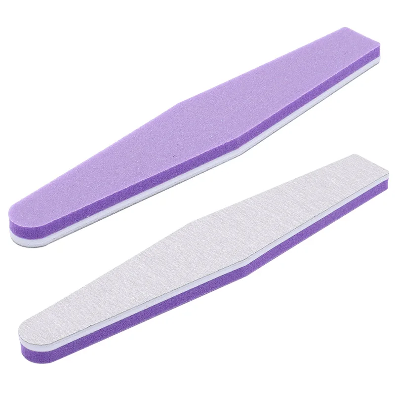 TP 10 шт./компл. дизайн ногтей файл Полировщики для ногтей 100/180 Грит шлифование наждачной бумагой блоки Двусторонняя Губка для полировки Триммер буфера ящик для инструментов - Цвет: 10 pcs Purple