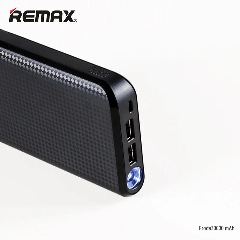 Remax Proda универсальный внешний аккумулятор 30000 мАч 20000 мАч Зарядное устройство двойной USB светодиодный светильник портативный ЖК-аккумулятор внешний для mi 6s 7