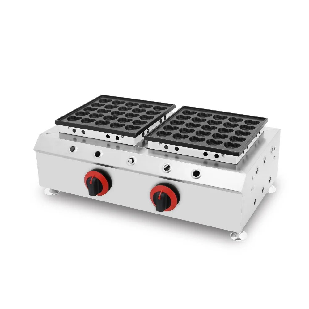 

50 holes heart shaped gas Mini Pancake Machine Poffertjes Grill Dutch Waffle Maker muffin machine