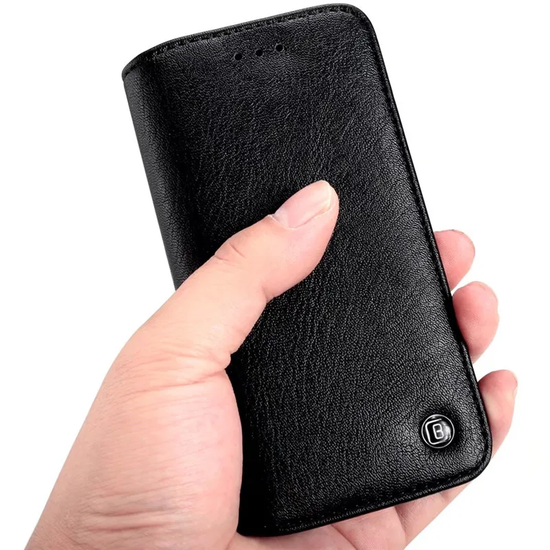 

Luxury Original Brand GEBEI Leather Flip Unique Magnet Design Case Cover For Apple iPhone 7 8 Plus Wallet Protection cases