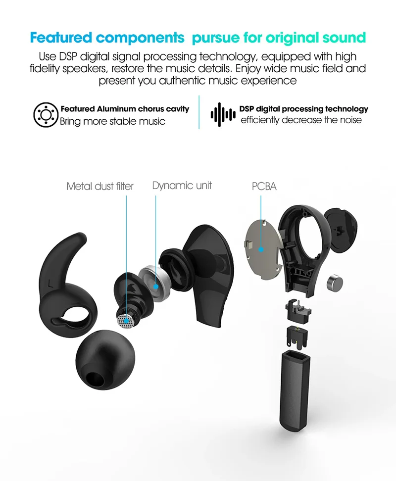 Слог D9X TWS истинные беспроводные стерео наушники Bluetooth V5.0 спортивные наушники для Android IOS слог D9X гарнитура