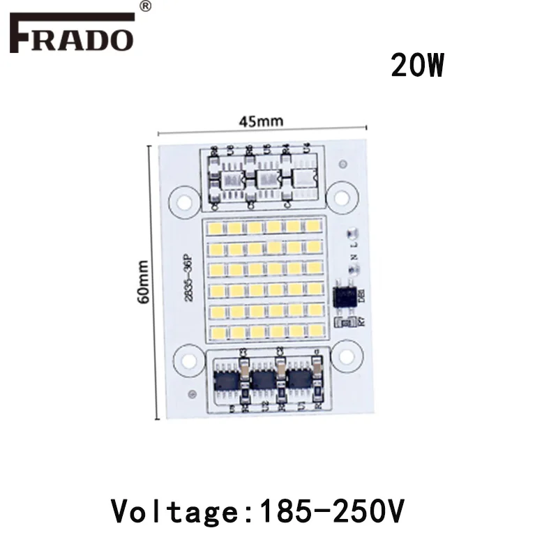 DIY светодиодный SMD чип лампа 20 Вт 30 Вт 50 Вт светильник-чип 185 В-240 В 220 В вход непосредственно Smart IC подходит для DIY прожектор светильник Холодный белый Теплый белый