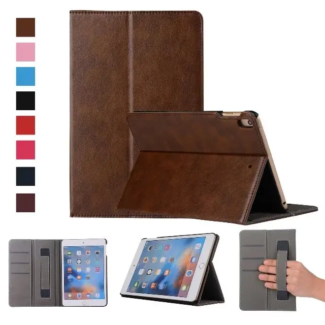 

For Apple iPad Mini5 Mini 5 7.9" Tablet High Quality Cowhide PU Leather Card Holder Stand Cover Protective Shell Sleeve Case