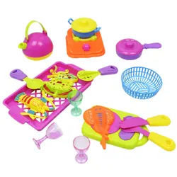 18 шт. игрушки для детей Diy Красота кухонная утварь набор для приготовления пищи моделирование модель кухонный набор для ролевых игр