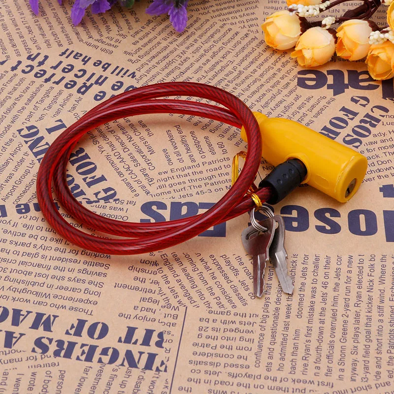 

8x640MM Cycling Cable Anti-Theft Bike Bicycle Scooter Safety Lock With 2 Keys
