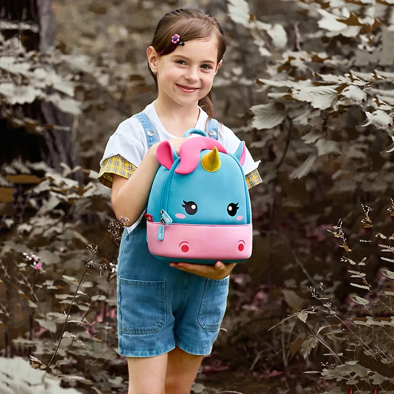 Mochila escolar para niños Bolsa de unicornio arcoíris de dibujos animados para niños (3)