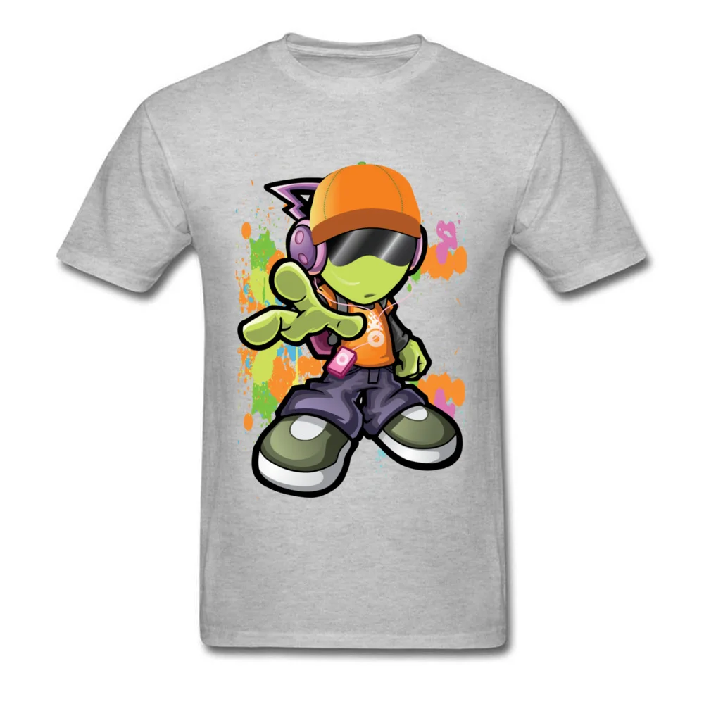 Dope Alien Plain Short Sleeve Printed On T Shirts 100% Cotton Fabric Crewneck Men's Tops Tees Normal Tee Shirts April FOOL DAY Dope Alien grey