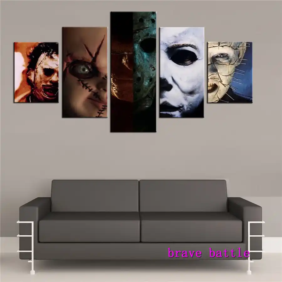 Hellraiser Horror Movie Canvas Painting Living Room Home Decor Modern Mural Art Oil Painting