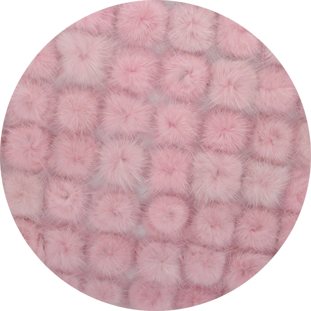 No12 Light Pink Lavida F34 100 шт натуральный мех норки с помпонами цветок/Ювелирные изделия/Кольцо Серьги Ожерелье Изготовление/diy Аксессуары - Цвет: No12 Light Pink