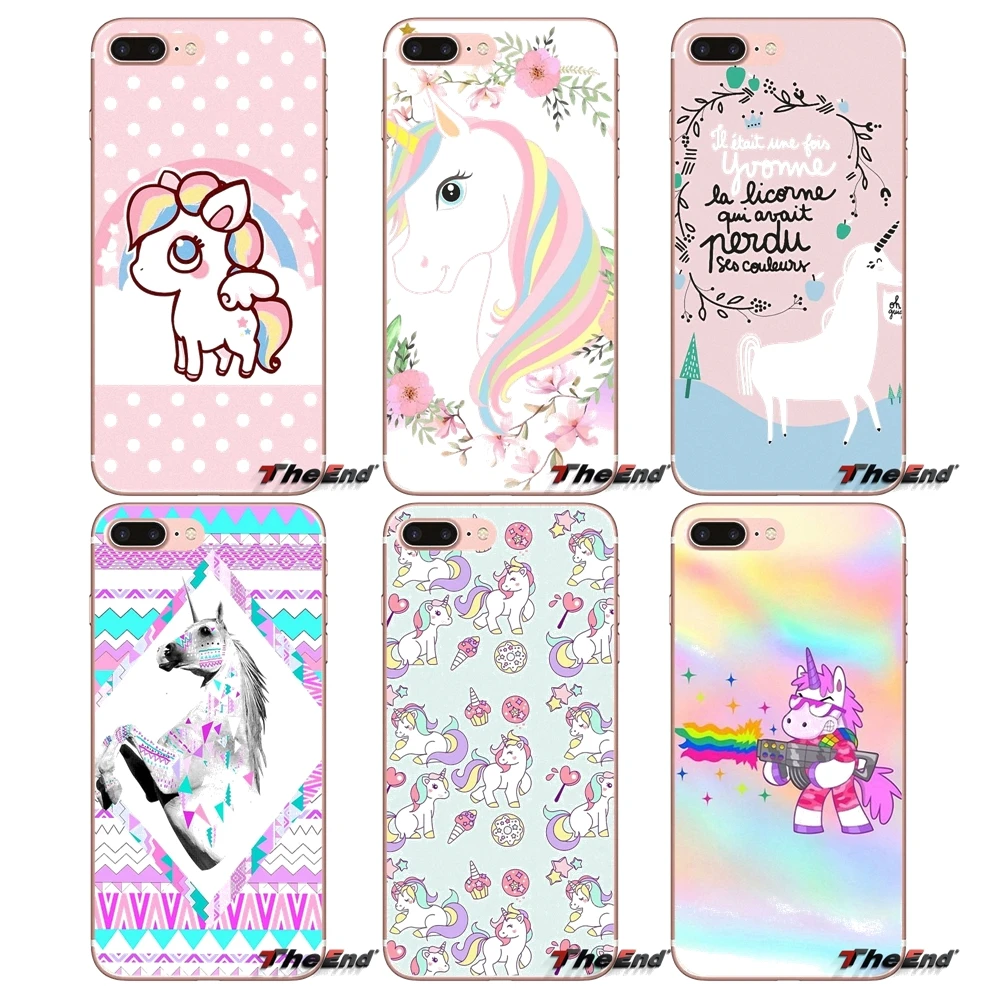 

Silicone Skin Cover For Sony Xperia Z Z1 Z2 Z3 Z5 compact M2 M4 M5 E3 T3 XA Aqua LG G4 G5 G3 G2 Mini Capa Rainbow Lovely Unicorn