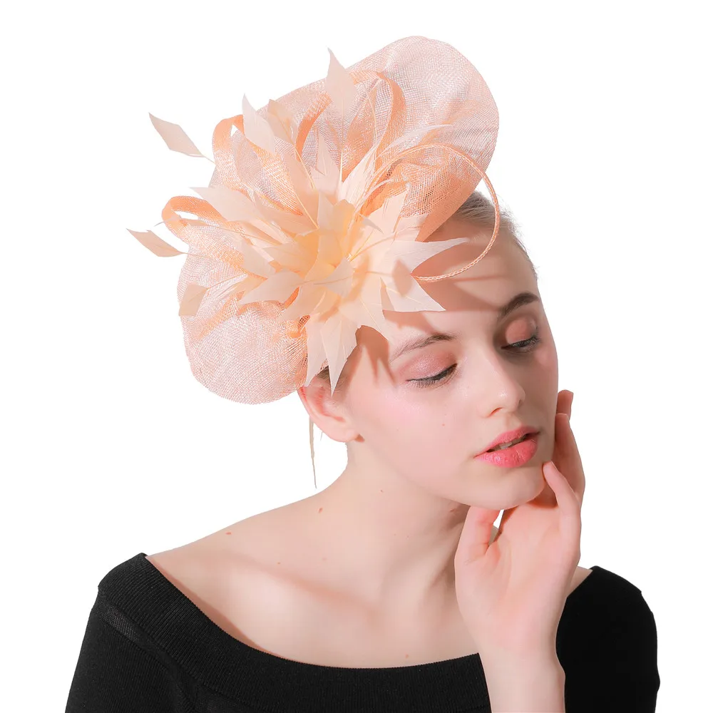 

elegant hair clips fascinator hats wedding race headwear Fashion women derby show event hair accessories ladies headpiece clips