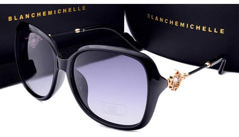 Высокое качество, квадратные поляризационные солнцезащитные очки для женщин,, фирменный дизайн, UV400, градиентные линзы, солнцезащитные очки с коробкой
