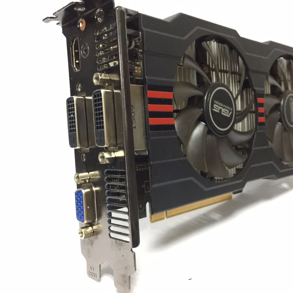 Asus GTX-750TI-OC-2GB GTX750TI GTX 750TI 2G D5 DDR5 128 Bit настольные видеокарты PCI Express 3,0 компьютерная видеокарта 750ti