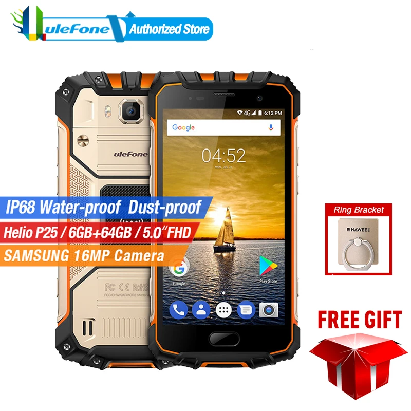 Ulefone Armor 2 IP68 водонепроницаемый мобильный телефон Android 7 0 5 &quotFHD MTK6757 Восьмиядерный 6