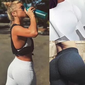 

2018 New Fashion Hot Sexy Charming Women's Sport Pants High Waist Fitness Leggings Running Scrunch Trousers