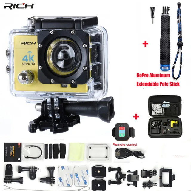 

Action camera HD 4K 1080P wifi Q3H outdoor diving DV 2.0 LCD 170D lens IP68 30m Remote contrl waterproof Sport camera