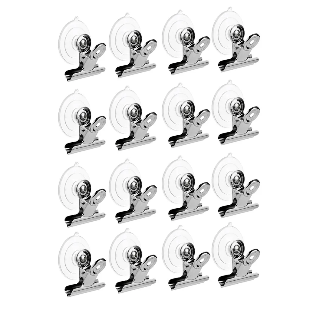 

Suction-Cup Clip Plastic Round Suction Cup Clip Advertising Pop Display Holder Stand Clamp Set of 16