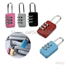 Мини 3-Цифры Сброса Комбинации Чемодан чемодан замок серый 05B Прямая поставка#319