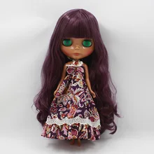 Телесного цвета Blyth кукольные, фиолетовые волосы Заводская кукла Модная Кукла подходит для DIY коричневых изменение игрушка BJD для девочек
