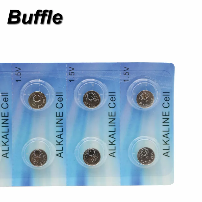 200 шт/20 пакетов Buffle AG5 Щелочная Кнопочная батарея для монет Батарея LR48 393 1,5 V калькулятор батарейки для часов оптовая продажа