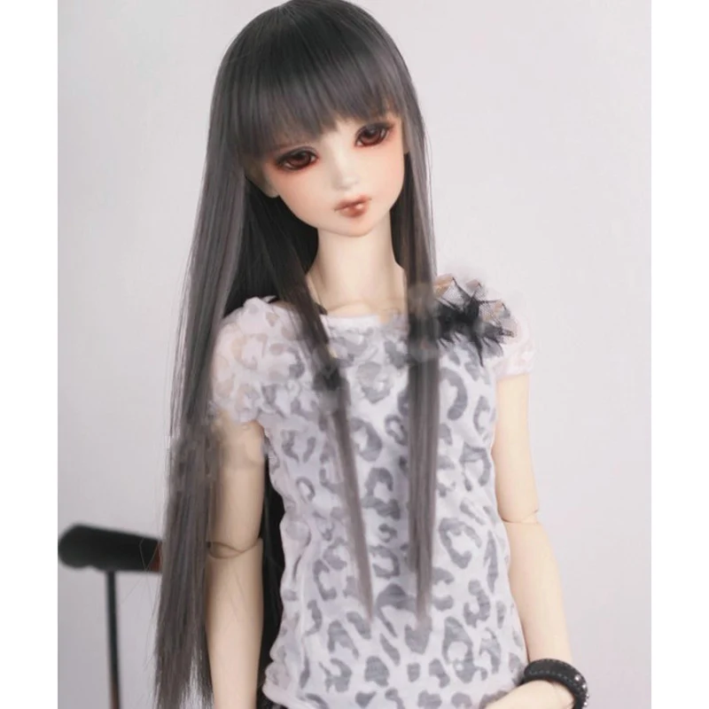 Cateleya doll accessories BJD SD doll hair can DIY hair Long straight hair can be DIY bangs brown black gray Wig free shipping