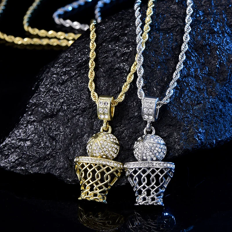 Basketball Hoop Pendant Hip Hop Jewelry 
