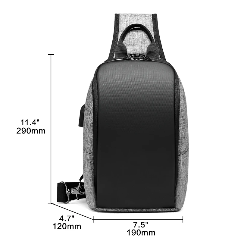  EURCOOL bolso bandolera Casual para hombre 97 pulgadas bolso de mensajero para iPad con puerto de c
