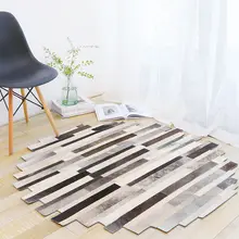 Ручной работы Лоскутная полоса натуральной кожи шить круглый ковры Кабинет гостиная кофе стол коврики спальня круг