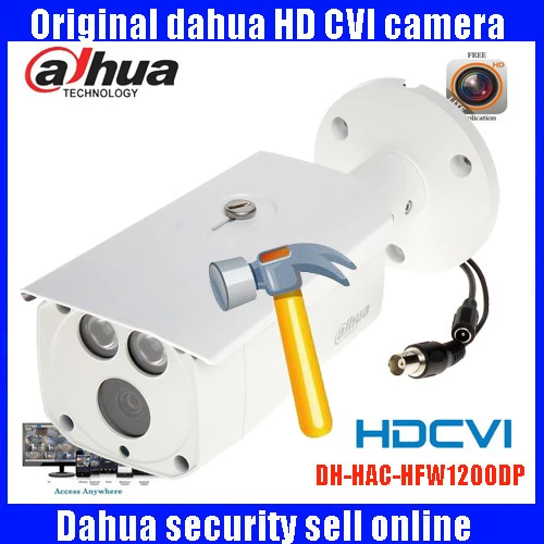 

DAHUA HDCVI 1080P Bullet Camera 1/2.7"2Megapixel CMOS 1080P IR 80M IP67 HAC-HFW1200D security camera DHI-HAC-HFW1200D camera