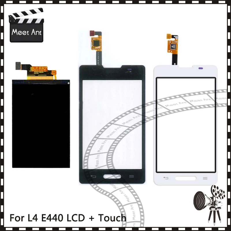 

New High Quality 3.8'' For LG Optimus L4 II E440 Lcd Display With Touch Screen Digitizer Sensor