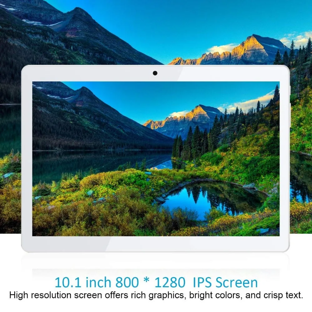 10,1 дюймовый планшет ПК планшет сенсорный планшет на базе Android 1280*800 ips 4 Гб+ 64 Гб Dual SIM 3g планшет четырехъядерный Android 8,0 Bluetooth WiFi