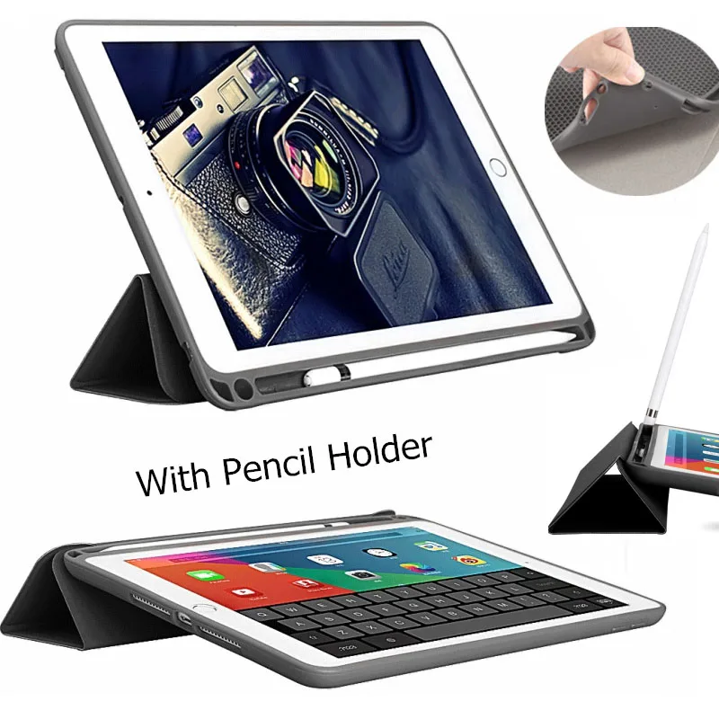 

SUREHIN Nice case for iPad air 10.5 2019 air 3 leather smart silicone soft cover for iPad Pro 10.5 case Pencil Holder magnetic
