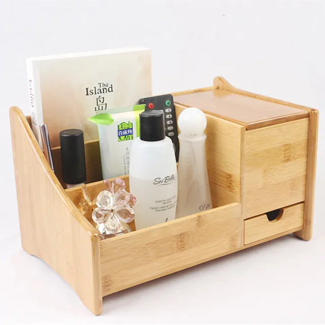 Bamboo Multiple Functional Storage Box Eco Friendly Office Table Bamboo Multiple Functional Storage Box Eco Friendly Office Table Organizer Remote Controller Holder