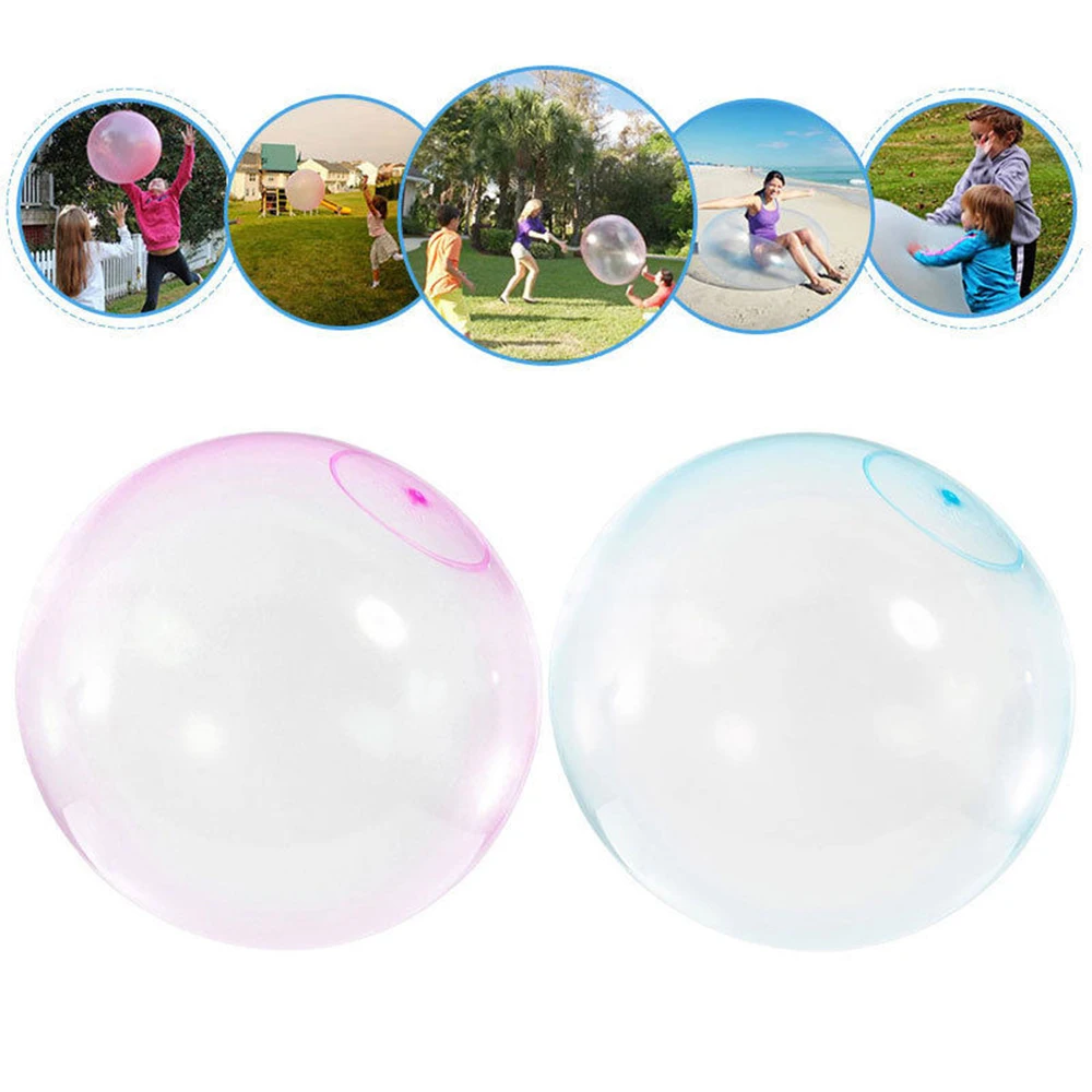 

TPR Transparent Bubble Balloon Outdoor Ball Inflatable Toy Balls Tear-Resistant Super Inflatable for Children Fun Play Toys