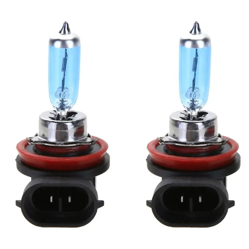 2pcs Car Headlights H11 12V 55W Blue Halogen Light Bulbs for Car