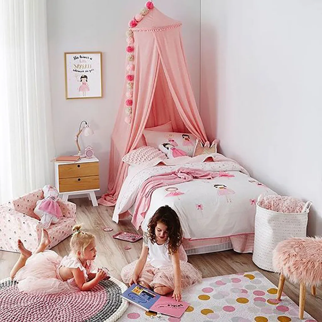 Детская кровать, навес, покрывало для кровати, москитная сетка, занавеска, постельные принадлежности, купол, палатка, декор комнаты, насекомые, отклонение, навес, кровать, занавеска, кровать, палатка# 4Z