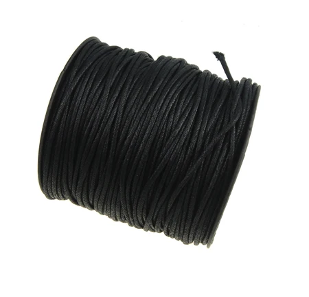 

Free Shipping Cotton Wax Cord, black color, 2mm, Length:80 , Sold by PC