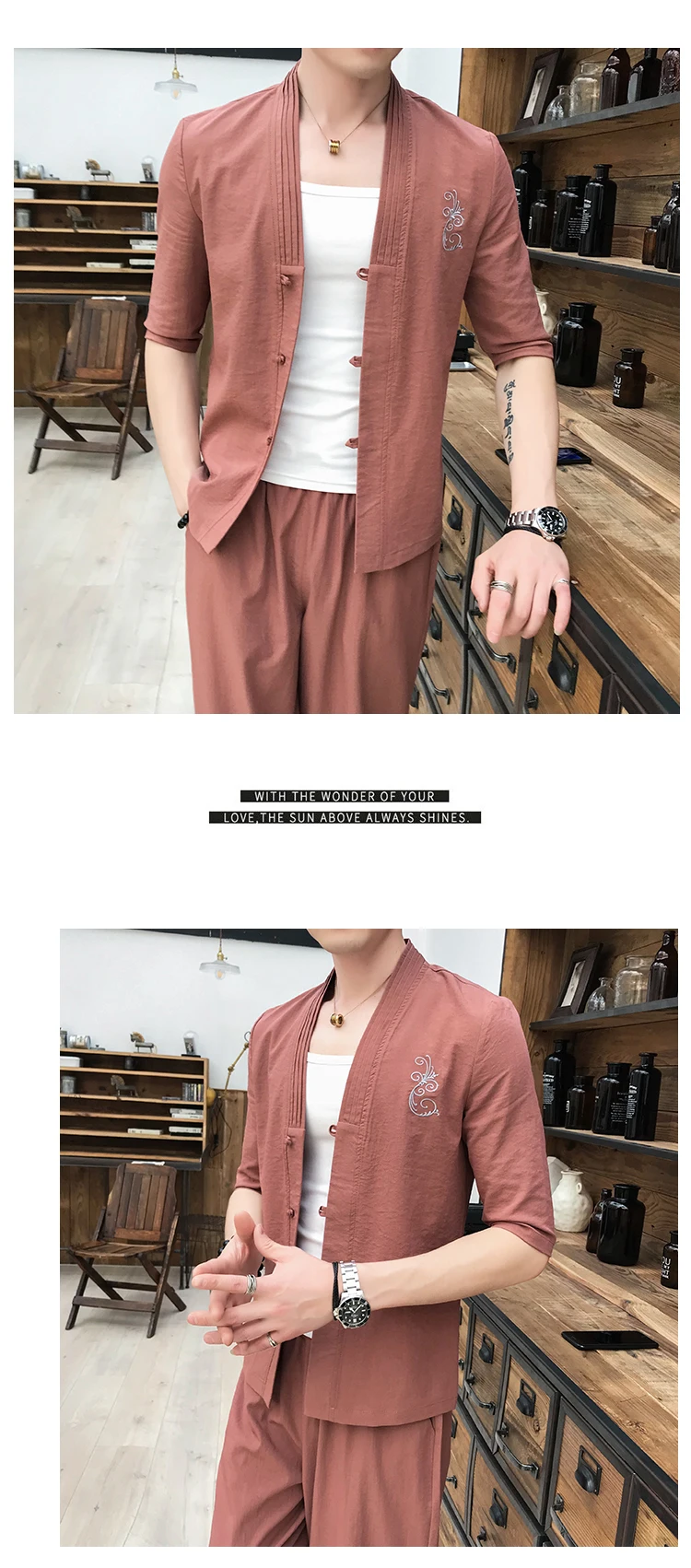 5XL китайский стиль Roupa Masculina Slim Fit Лето moda masculina белье ансамбль homme Пряжка традиционное китайское платье белое