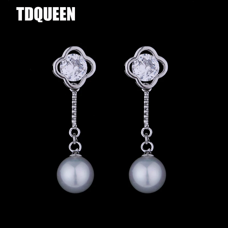 TDQUEEN женские жемчужные серьги Известный бренд элегантный кристалл новая мода