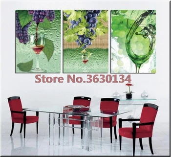 

DIY Diamond Painting Cross Stitch Kit Full Diamond Embroidery 5D Square Diamond Mosaic decor Grapes and wine triptych 3pcs