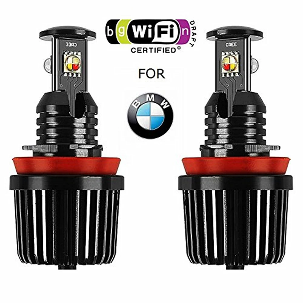 Светодиодные галогенные лампы Angel Eyes для BMW E60 огни с поддержкой Wi Fi/Bluetooth E91 E92 M3 E93