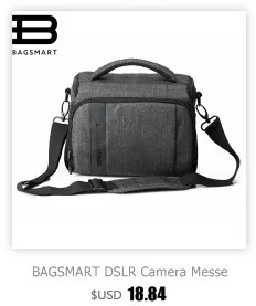 BAGSMART рюкзак для камеры DSLR водонепроницаемый рюкзак для камеры с дождевиком рюкзак для ноутбука объектив камеры дорожные сумки для камеры